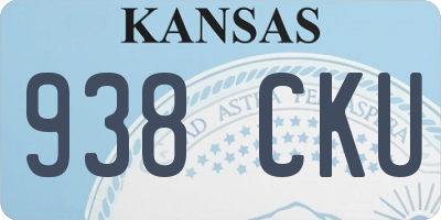KS license plate 938CKU