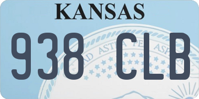 KS license plate 938CLB