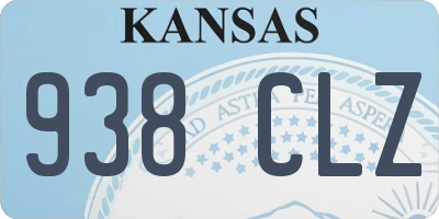 KS license plate 938CLZ