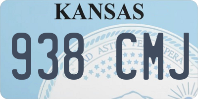 KS license plate 938CMJ