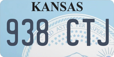 KS license plate 938CTJ