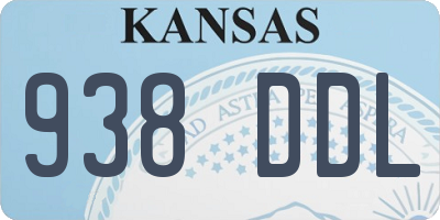 KS license plate 938DDL