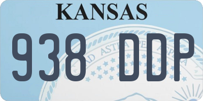 KS license plate 938DDP