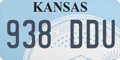 KS license plate 938DDU