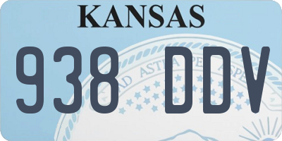 KS license plate 938DDV