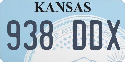 KS license plate 938DDX