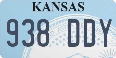 KS license plate 938DDY