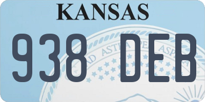KS license plate 938DEB