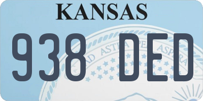 KS license plate 938DED
