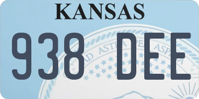 KS license plate 938DEE