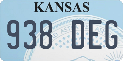 KS license plate 938DEG