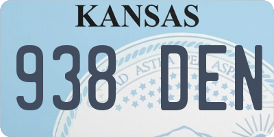 KS license plate 938DEN