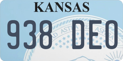 KS license plate 938DEO