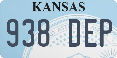 KS license plate 938DEP