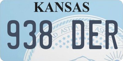 KS license plate 938DER