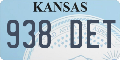 KS license plate 938DET