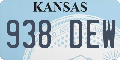 KS license plate 938DEW