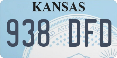 KS license plate 938DFD