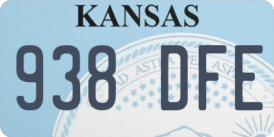 KS license plate 938DFE