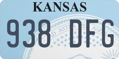 KS license plate 938DFG