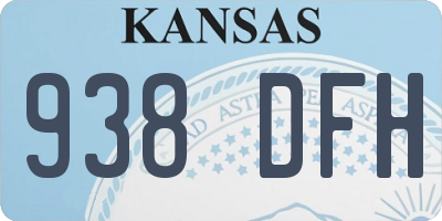 KS license plate 938DFH