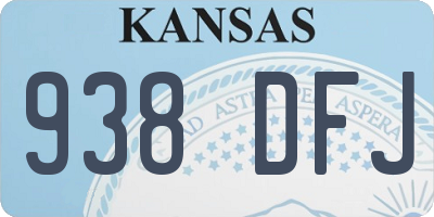 KS license plate 938DFJ