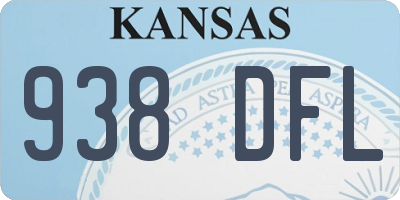 KS license plate 938DFL