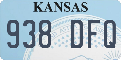 KS license plate 938DFQ