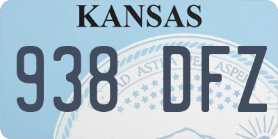 KS license plate 938DFZ