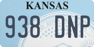 KS license plate 938DNP