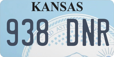 KS license plate 938DNR