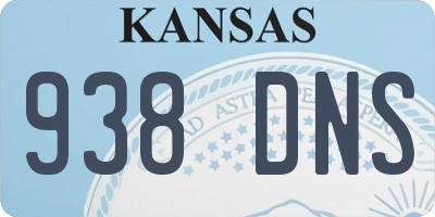 KS license plate 938DNS