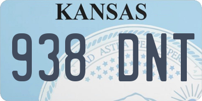 KS license plate 938DNT