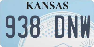 KS license plate 938DNW
