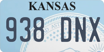 KS license plate 938DNX