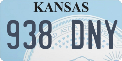 KS license plate 938DNY