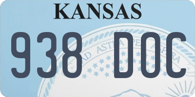 KS license plate 938DOC