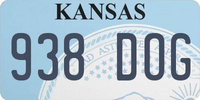 KS license plate 938DOG