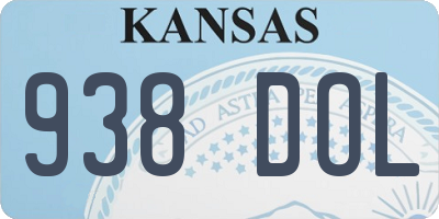 KS license plate 938DOL