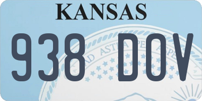 KS license plate 938DOV