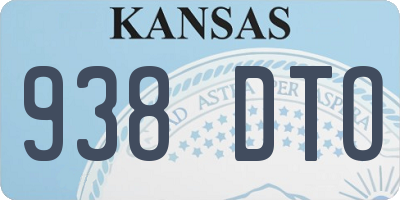 KS license plate 938DTO