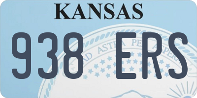 KS license plate 938ERS