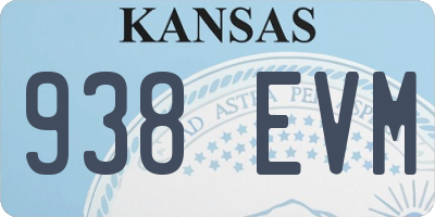 KS license plate 938EVM