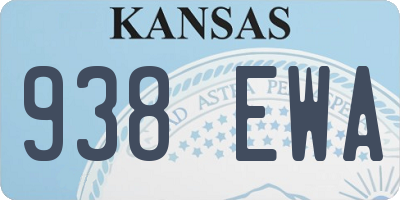 KS license plate 938EWA