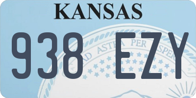 KS license plate 938EZY