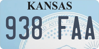 KS license plate 938FAA