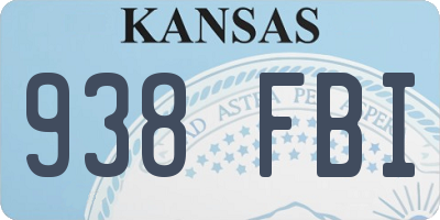 KS license plate 938FBI