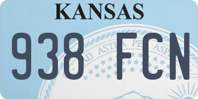 KS license plate 938FCN