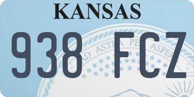 KS license plate 938FCZ