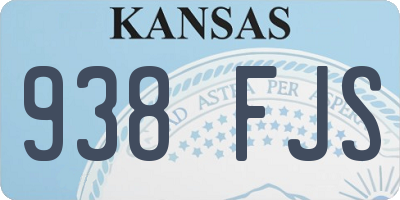 KS license plate 938FJS
